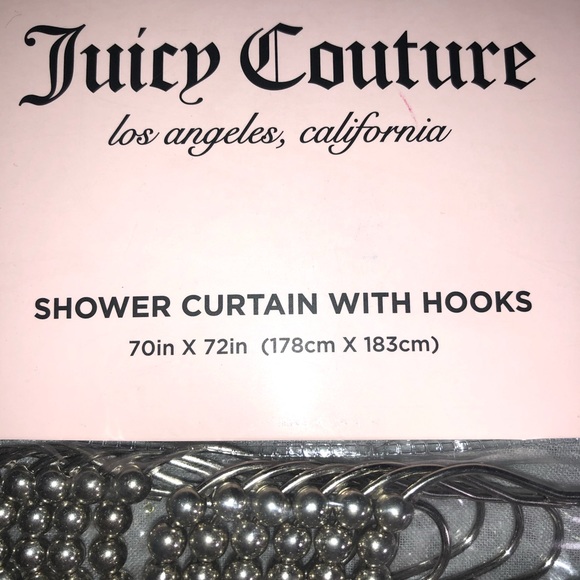 NEW Juicy Couture Shower Courtain & Shower Liner - Picture 3 of 6